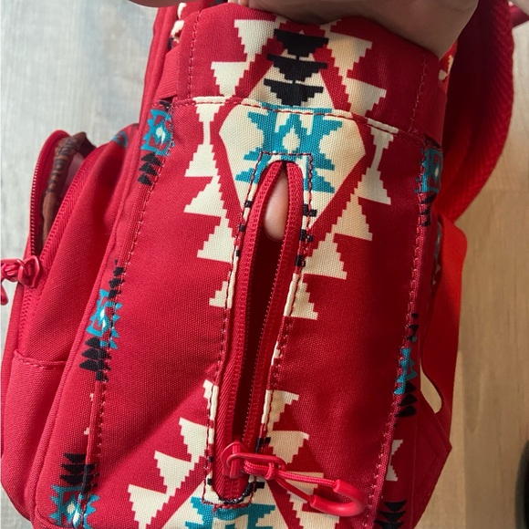 Red Patterned Backpack - Picture 6 of 9